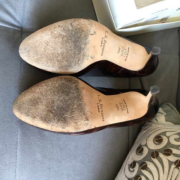 LK Bennett Tortoise Shell Sledge Heels - Picture 5 of 5